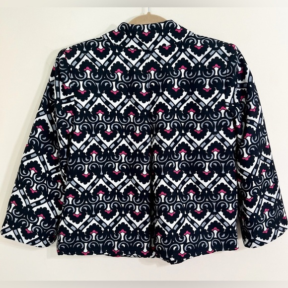 SILKLAND Women's Mid Century Modern 3/4 Sleeve 100% Silk Blazer Size Small - Picture 2 of 13
